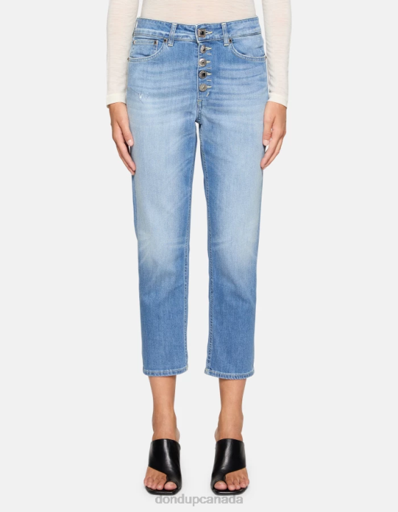 DONDUP Women Koons Loose-Fit Stretch Denim Jeans XF8V90 Apparel Blue