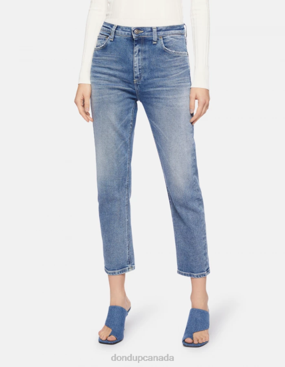 DONDUP Women Cindy Regular-Fit Stretch Denim Jeans XF8V55 Apparel Blue