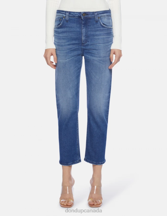 DONDUP Women Cindy Regular-Fit Stretch Denim Jeans XF8V61 Apparel Blue