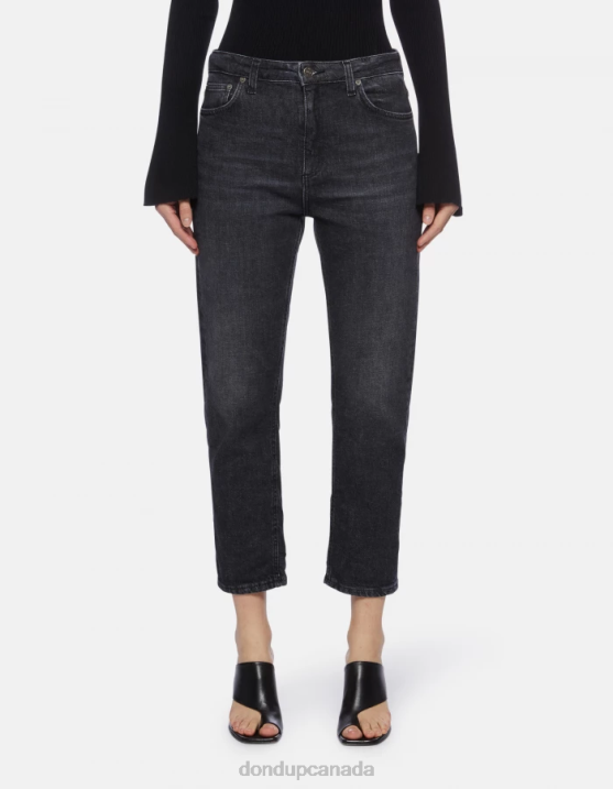 DONDUP Women Cindy Regular-Fit Stretch Denim Jeans XF8V64 Apparel Black
