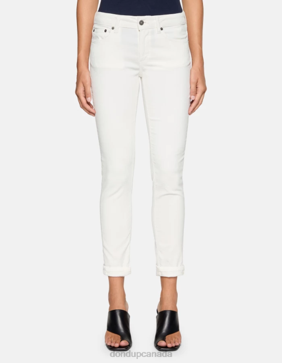DONDUP Women Monroe Skinny-Fit Velvet Trousers XF8V11 Apparel Burro