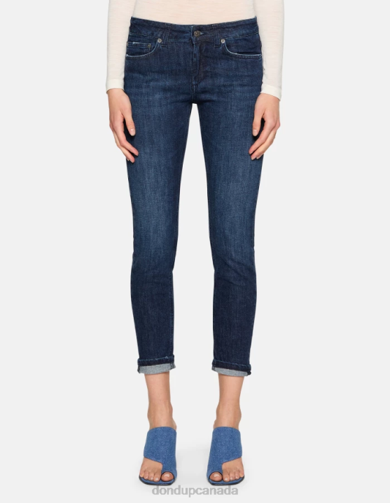 DONDUP Women Monroe Skinny Jeans in Stretch Denim XF8V66 Apparel Blue