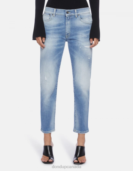 DONDUP Women Daila Slim-Fit Stretch Denim Jeans XF8V84 Apparel Blue