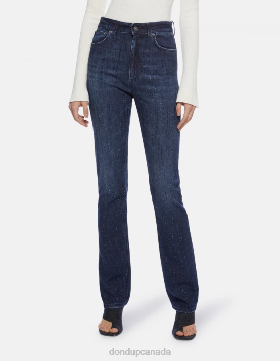 DONDUP Women Marie Slim-Fit Stretch Denim Jeans XF8V49 Apparel Blue