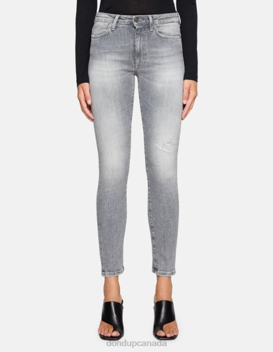 DONDUP Women Iris Super Skinny Jeans in Stretch Denim XF8V18 Apparel Topo