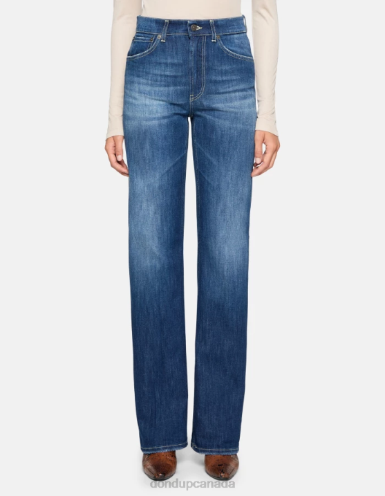 DONDUP Women Mabel Wide-Leg Stretch Denim Jeans XF8V8 Apparel Blue