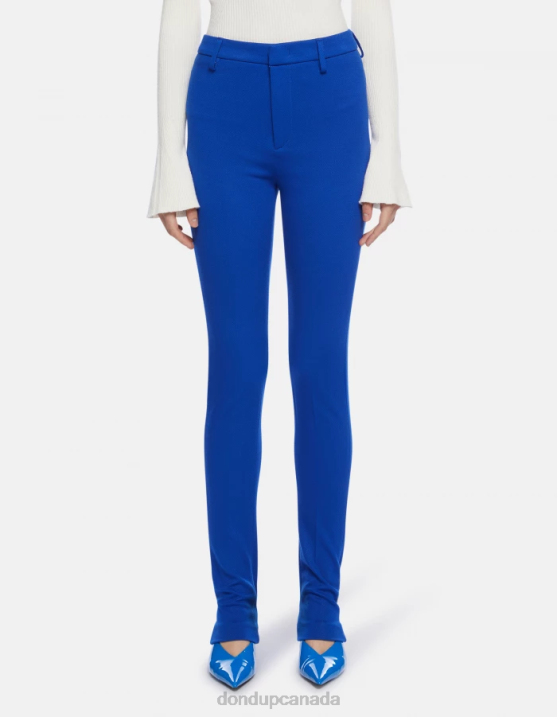 DONDUP Women Suzi Super Skinny Jersey Trousers XF8V161 Apparel Royal Blue